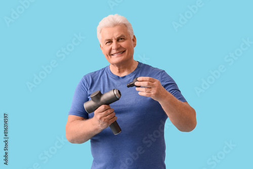 Mature man with percussive ...