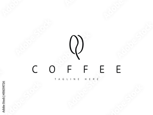 letter Q coffee bean logo design