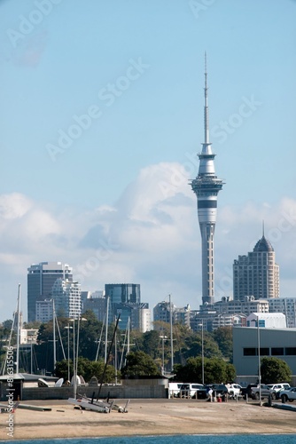 Auckland city skyline on a sunny day, New Zealand, may 2024,
