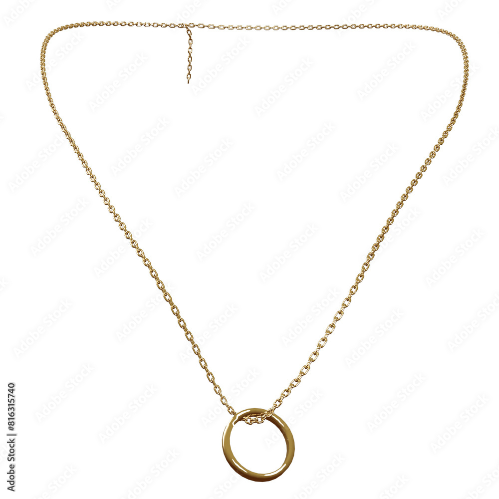 Necklace Ring Chain Female Fashion Jewelery isolated 3d rendered illustration Necklace Ring Chain Female Fashion Jewelery isolated 3d rendered illustration
