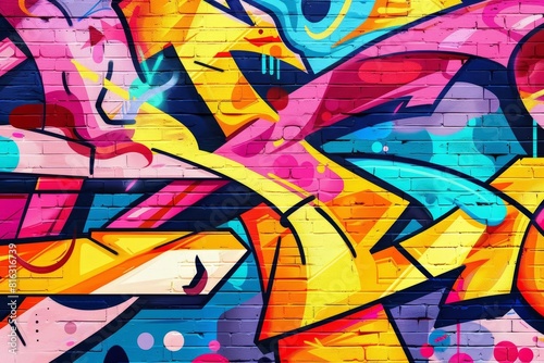 graffiti art explosion bold colors and edgy designs merge in an urban street mural vector illustration
