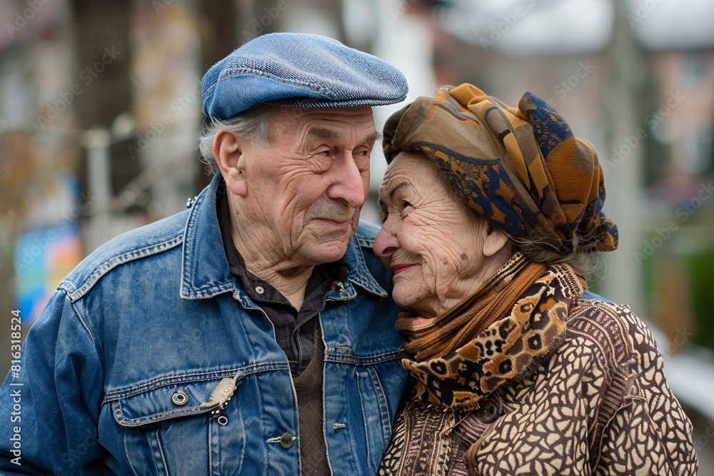 Fototapeta premium Elderly Couple Sharing an Embrace
