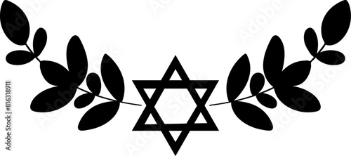 Floral judaica theme vector element