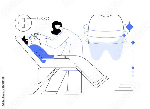 Professional oral hygiene abstract concept vector illustration.