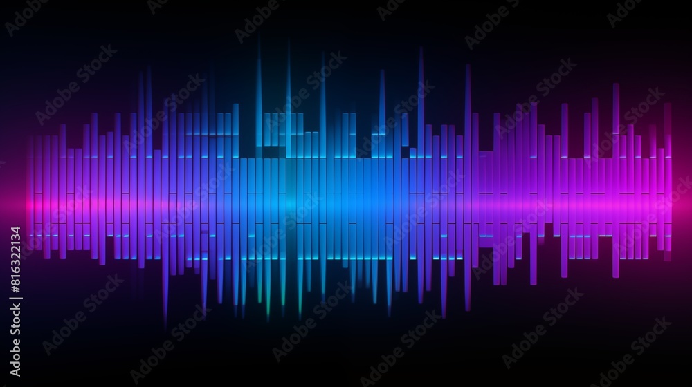 Vibrant Neon Sound Waveform Visual Representation. Vibrant Neon Sound Waveform Visual Representation.