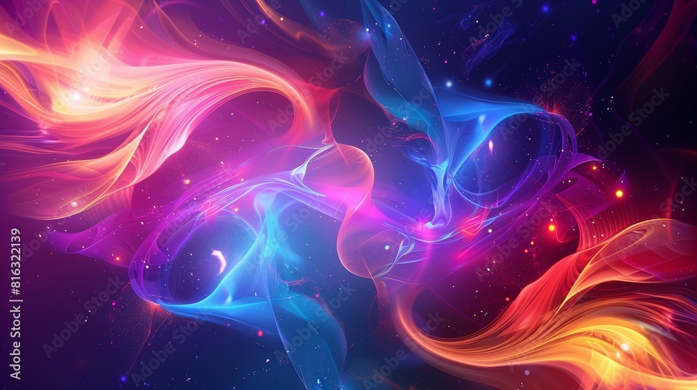 Abstract 3D background with colorful swirl Abstract 3D background with colorful swirl