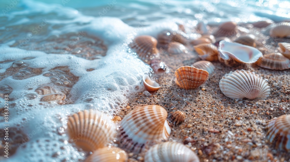 Seashell splendor on the shoreline Seashell splendor on the shoreline