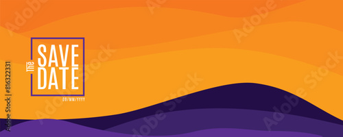 Save the date banner. Can be used for business, marketing and advertising. logo graphic design of event summit made for Technology and upcoming events. For business, marketing and advertising.