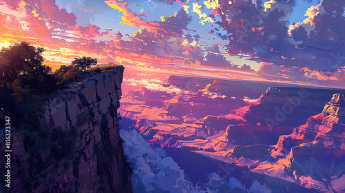 grand canyon  anime manga illustration  wallpaper  cover