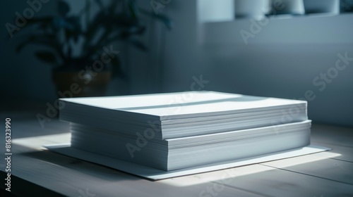 Stack Of White Papers On A Table © Vilayat