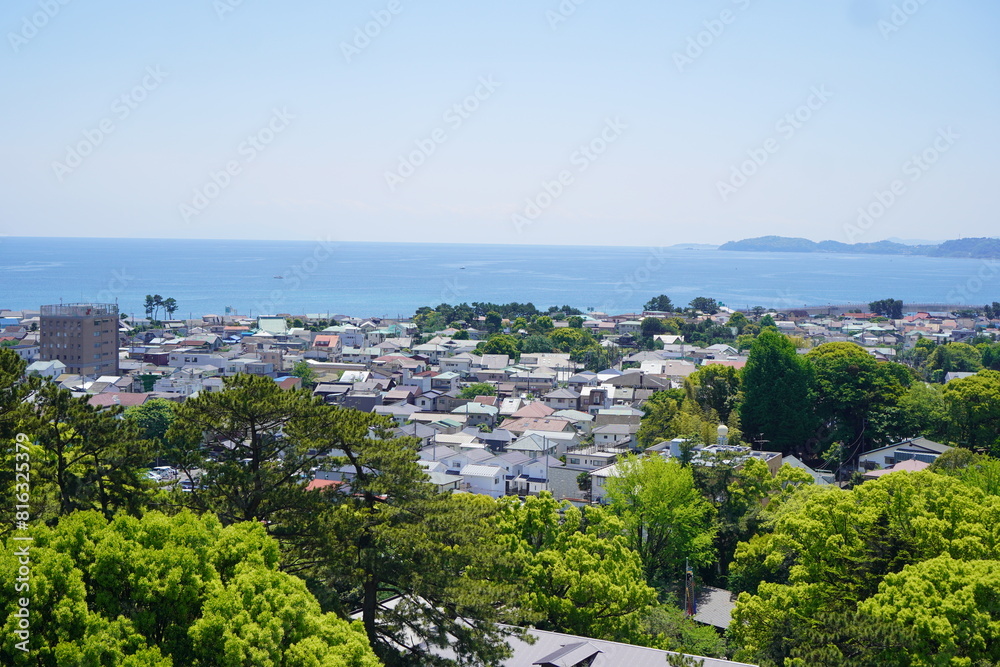 小田原城の上から眺めた景色。2022年GWの家族旅行。 小田原城の上から眺めた景色。2022年GWの家族旅行。
