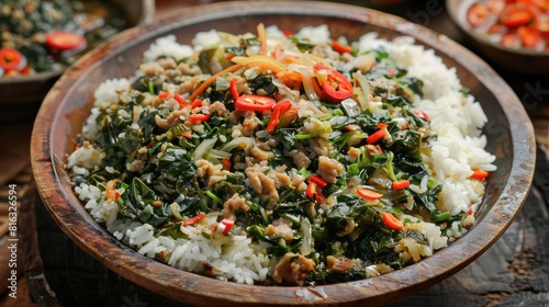 Close up Image of Binte a Common Dish in Central Sulawesi photo