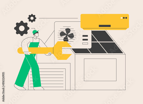 Air conditioning abstract concept vector illustration.