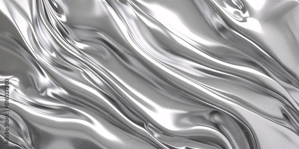Title:Sleek Surface of Silver Foil Texture Title:Sleek Surface of Silver Foil Texture
