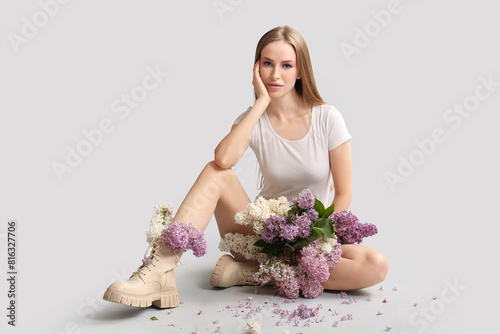 Beautiful young woman with ...