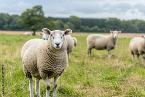 a few sheep in field © Syazays