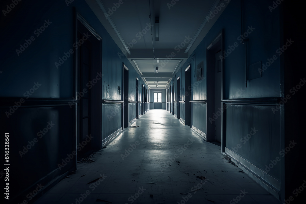 corridor in the dark generative ai