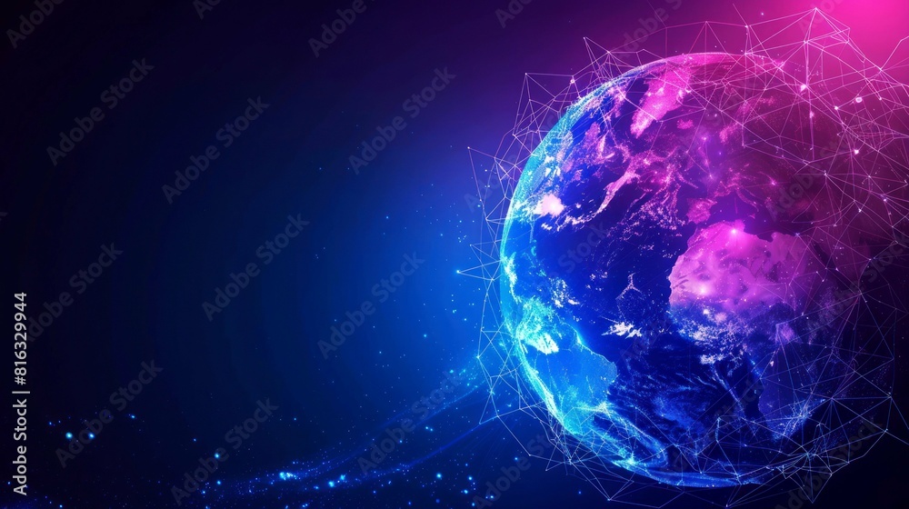 Background digital network in the world Background digital network in the world