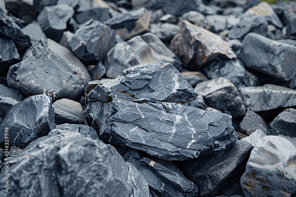 Rough Texture of Pile of Black Rocks Rough Texture of Pile of Black Rocks