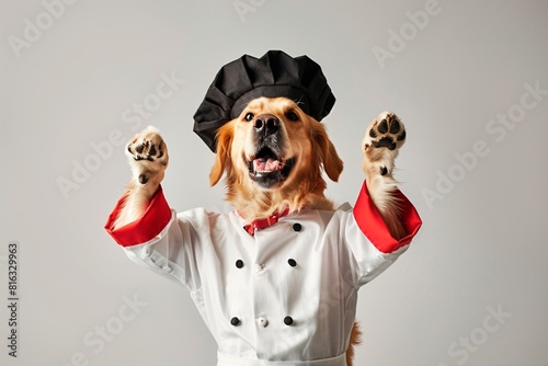 Cheeky Dog in a Cook's Uniform