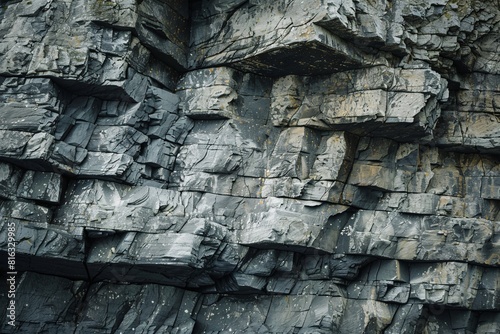 Majestic Stone Wall in the Forest