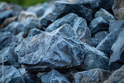 Pile of Large Grey Rocks