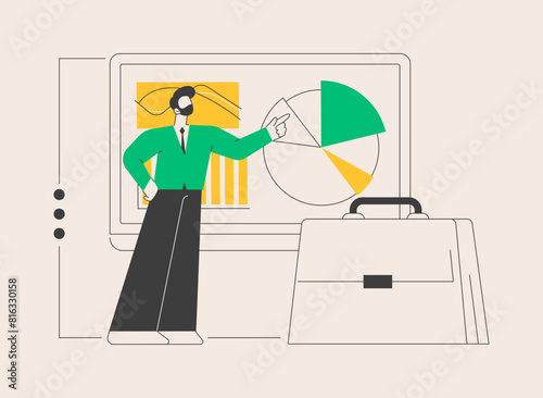 Business information system abstract concept vector illustration.