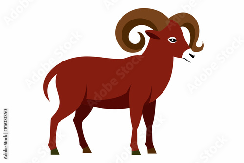 bighorn sheep cartoon vector illustration