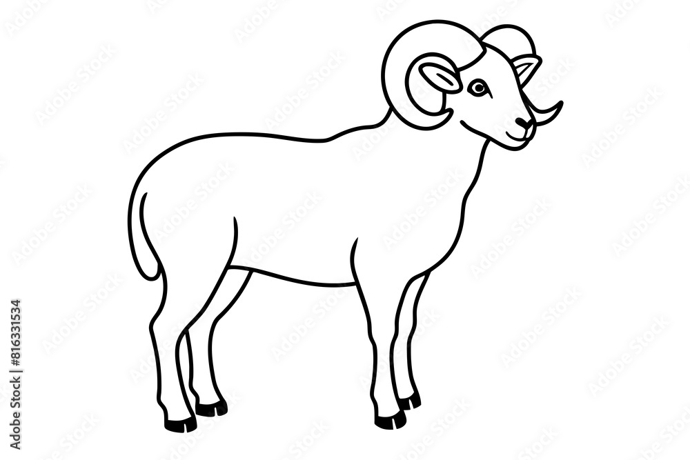 bighorn sheep vector silhouette illustration