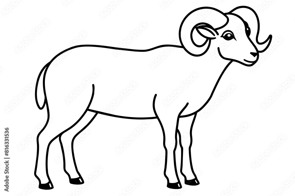 bighorn sheep vector silhouette illustration