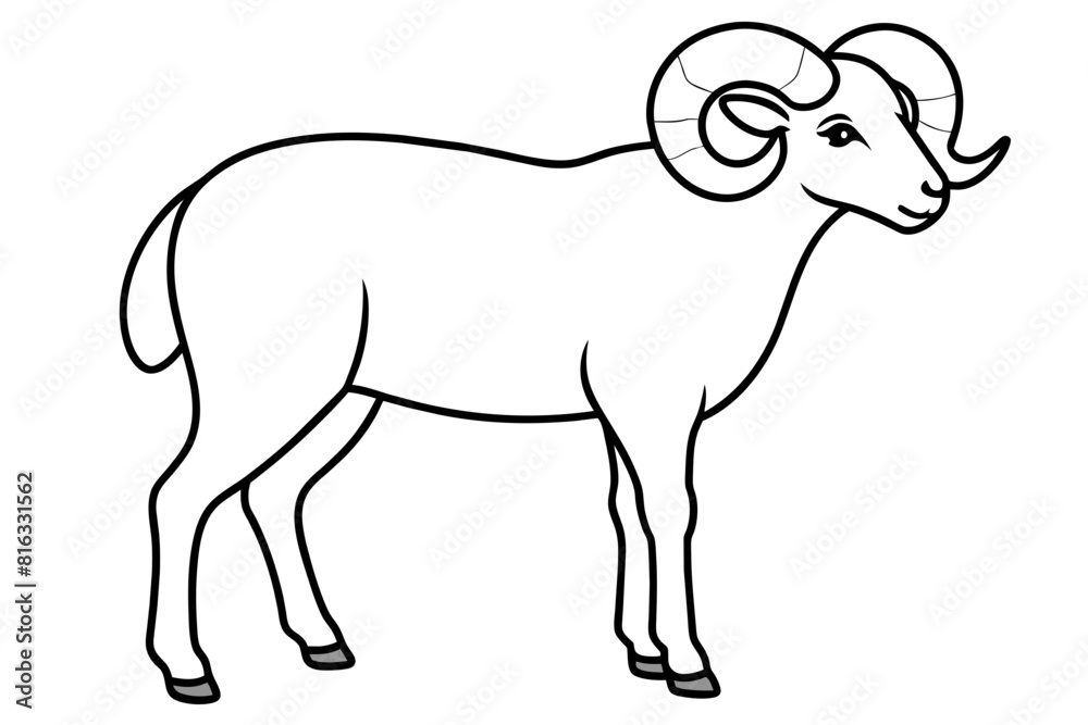 bighorn sheep vector silhouette illustration bighorn sheep vector silhouette illustration
