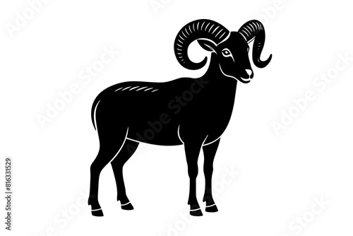 bighorn sheep vector silhouette illustration