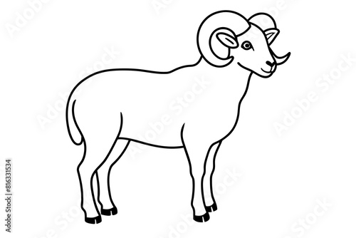 bighorn sheep vector silhouette illustration