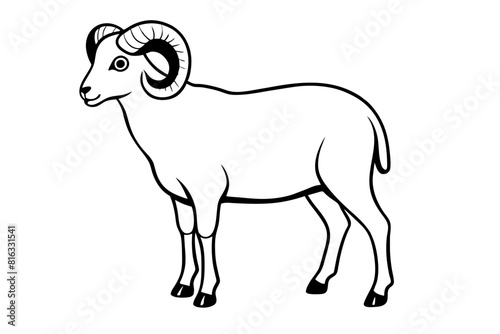 bighorn sheep vector silhouette illustration