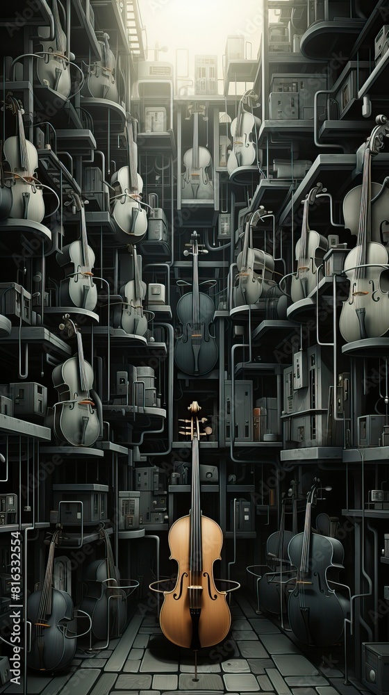 Naklejka premium A chaotic symphony of visual noise