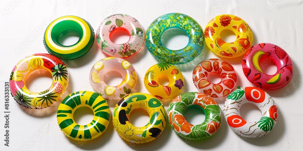 A Colorful Collection of Donut-Shaped Fruit-Themed Rings