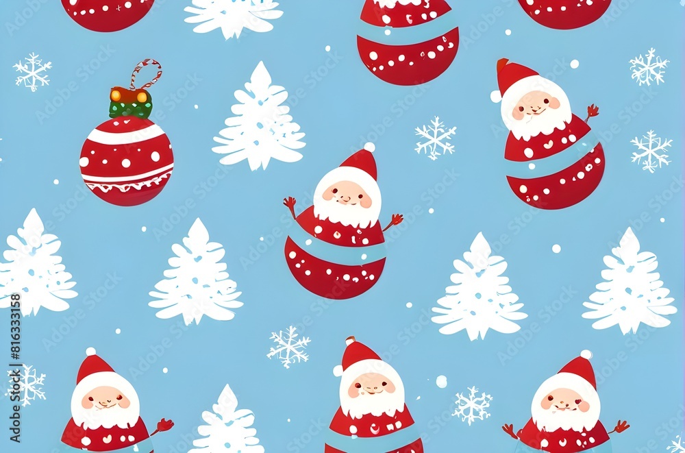 Christmas seamless pattern. illustration vector. Generative AI Christmas seamless pattern. illustration vector. Generative AI