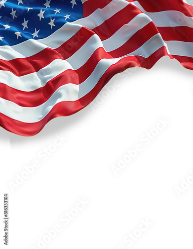 American flag border on transparent background photo