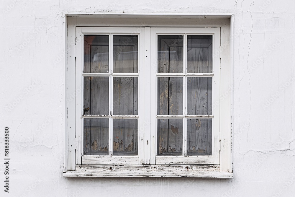 Abandoned Window Frame in Urban Environment Abandoned Window Frame in Urban Environment