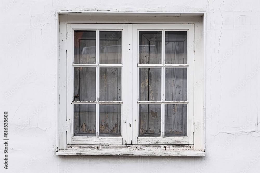 Abandoned Window Frame in Urban Environment