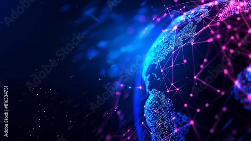 Background digital network in the world