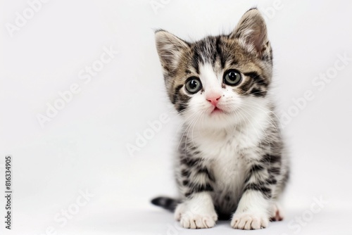 Adorable Kitten Looking Directly at the Camera