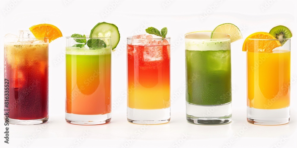 Colorful Cocktails: Five Vibrant Drinks with Fresh Garnishes Colorful Cocktails: Five Vibrant Drinks with Fresh Garnishes