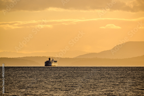 Vancouver Island Ferry at Sunset