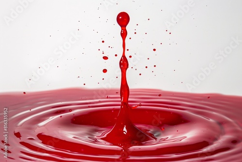 Vivid Red Ink Drop