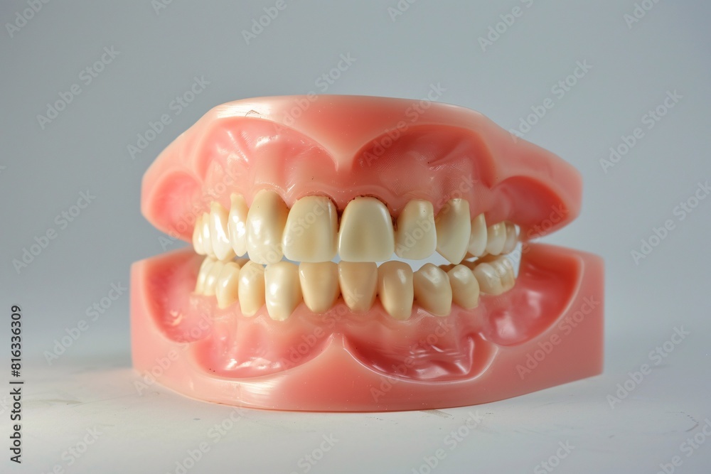 Fototapeta premium Dental Molds Displaying Teeth Alignment