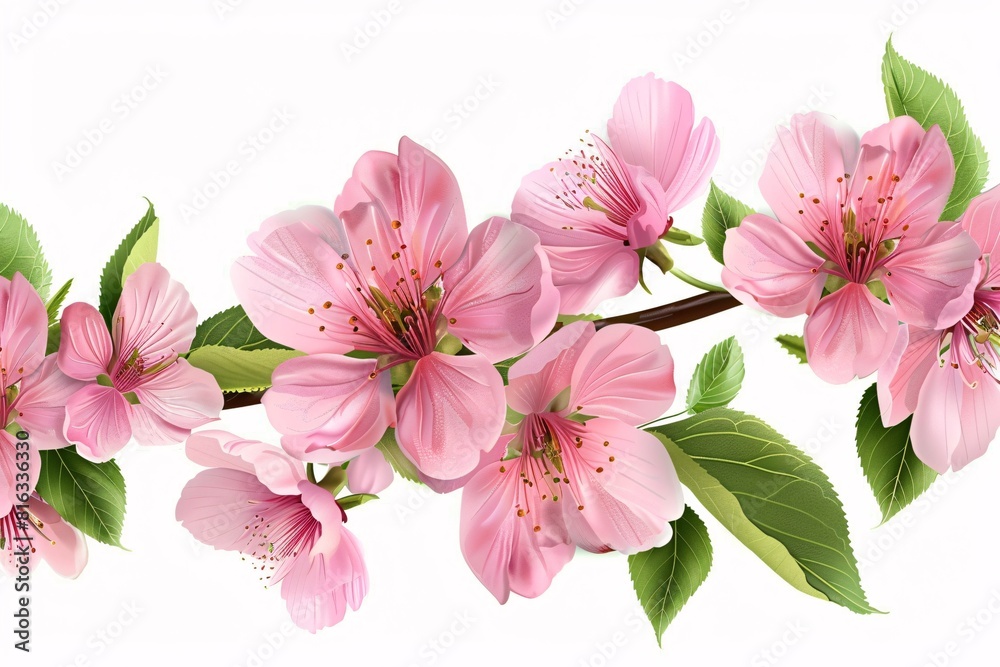 Spring Blossom Bundle with Green Leaves Spring Blossom Bundle with Green Leaves