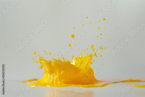 Explosion of Color: A Splash of Yellow Ink