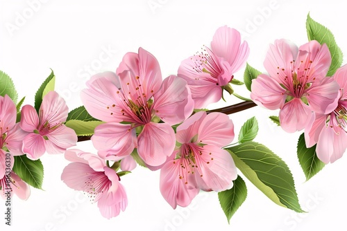 Spring Blossom Bundle with Green Leaves