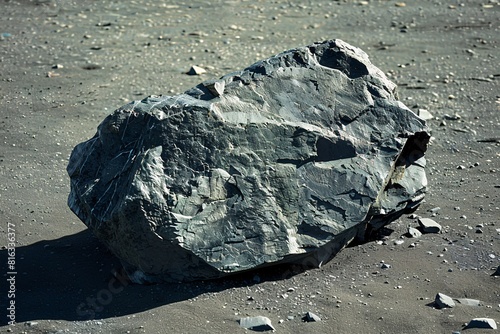 Giant Rock on Sandy Beach